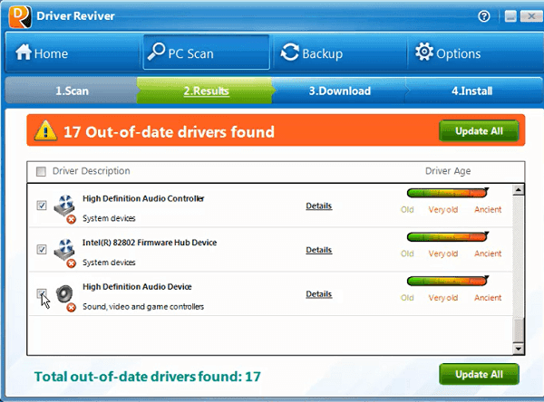  برنامج Driver Reviver لتحميل وتحديث تعريفات الحاسوب واخد نسخة إحتياطية للتعريفات