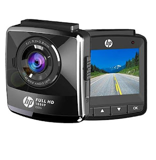 HP Dash Cam For Cars Full HD 1080P DVR Vehicle Dashboard Camera Recorder,2.4" LCD,G-Sensor, Night Vision, WDR, Parking Guard, Loop Recording,Invisible