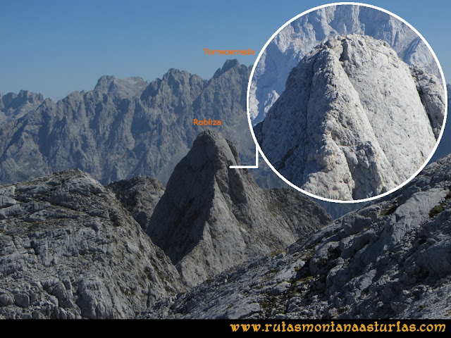 Ruta Ercina, Verdilluenga, Punta Gregoriana, Cabrones: Montañeros descendiendo La Robliza