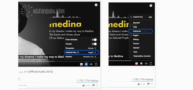 Cara Menampilkan Subtitle Youtube