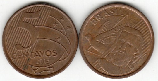 Moeda de 5 centavos, 2015