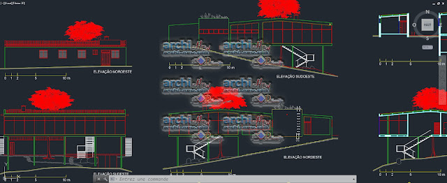 Casa de Vidrio glass House Lina Bo Bardi freecad Dwg  