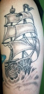 pirate ship tattoo