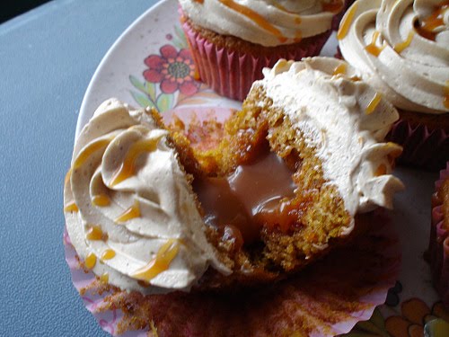 Filled Pumpkin Cupcakes