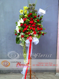 bunga standing flowers, bunga ucapan pernikahan, bunga ucapan selamat & sukses, congratulations flowers, toko bunga jakarta