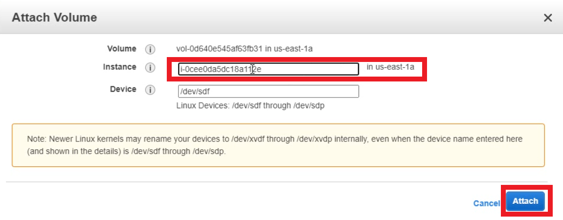 How to Attach AWS EBS Volume to AWS EC2 Instances