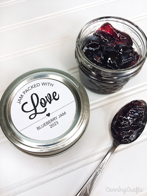 Modern Jam Packed with Love wedding canning labels