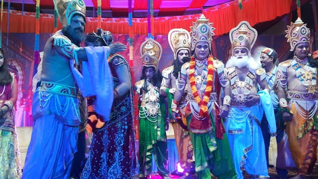 धरोहर रामलीला के चतुर्थ दिवस की रामलीला मंचन का प्रसंग