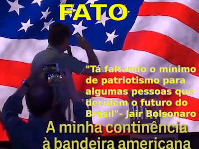 Bolsonaro continência bandeira EUA