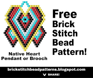 Free brick stitch native american seed bead pattern printable download pdf.