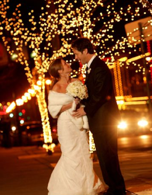 Found in Inside Weddings is this lovely photo of a bride and groom taken by