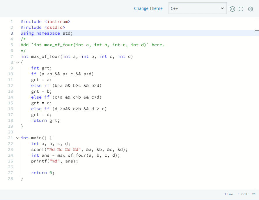 Functions in C HackerRank Solution