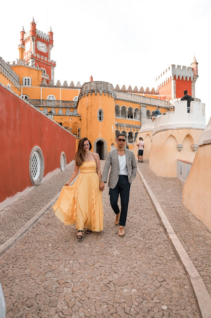 Alicia Mara and Leo Chan at Pena Palace in Sintra, Portugal | Travel Guide | AMWF Couple