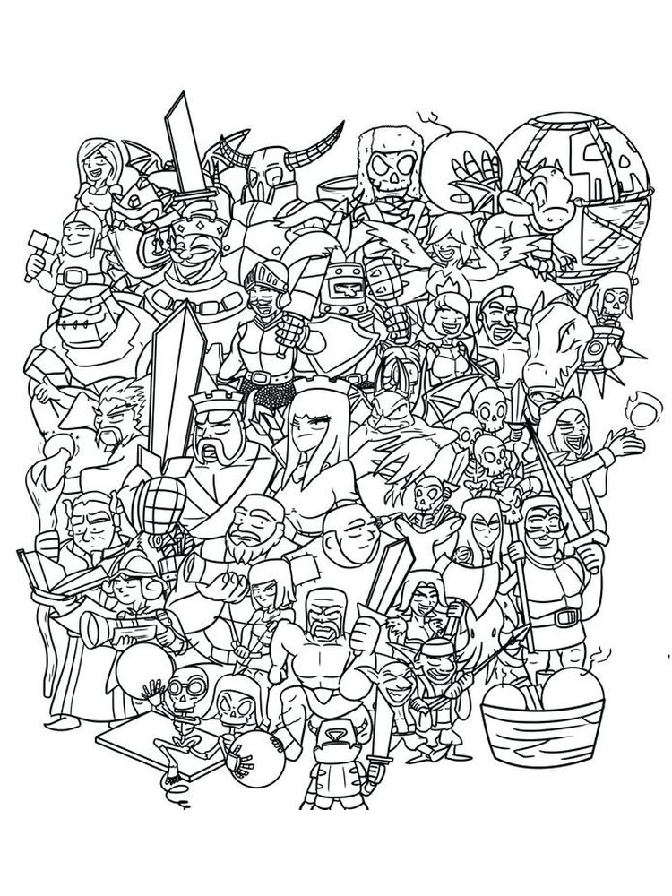 printable clash royale coloring pages collection download