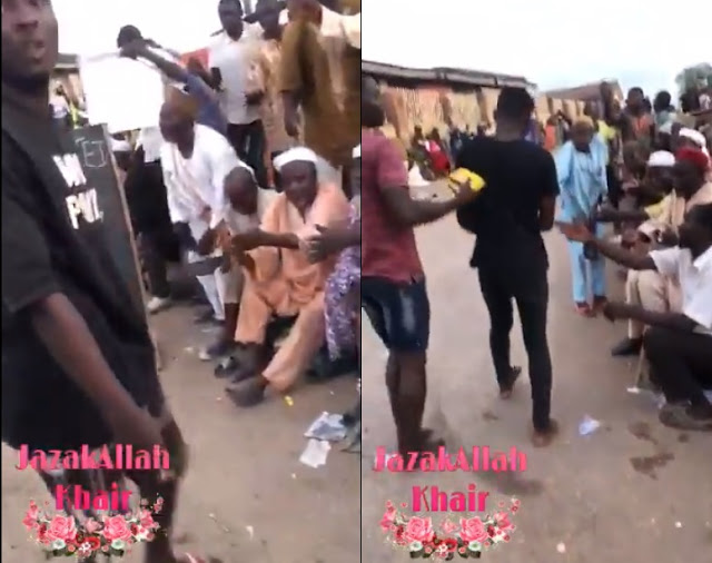 End SARS: See Touching Moment Hoodlums Began Sharing Their Loot With Beggars