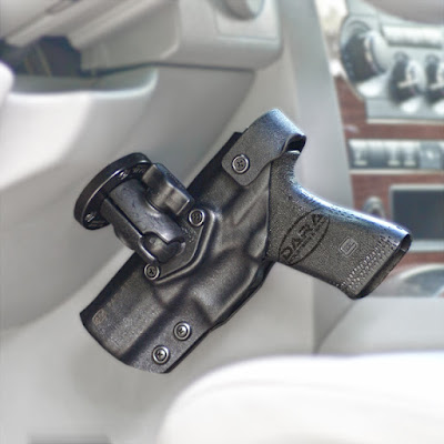 Mounted Vehicle Holster for Gun, car holster, vehicle holster, truck holster, gun holster for car, gun holster for truck, gun holster for autmobile, mounted holster, ram mounted holster, dara mounted holster