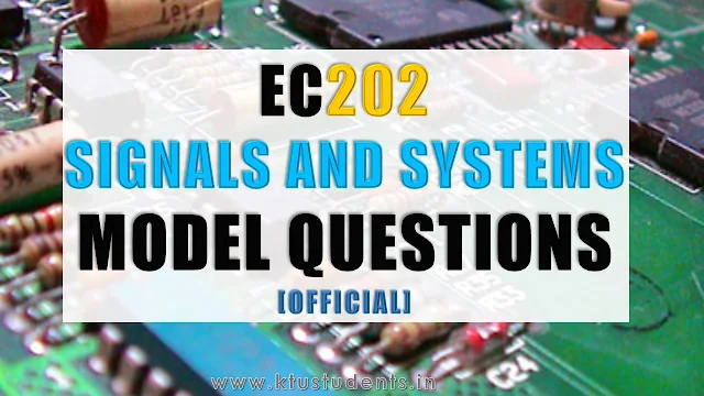 Model Question Paper for EC202 Signals and Systems