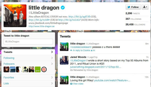 hey do you remember the time Little Dragon retweeted me?