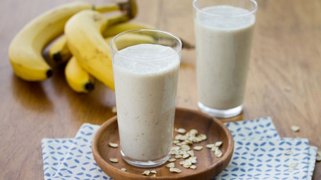 Batido de avena y plátano