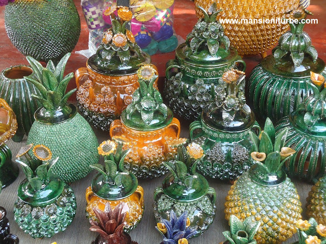 Ceramic Pineapples from San Jose de Gracia, Michoacán.