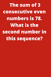 The sum of 3 consecutive even numbers is 78. What is the second number in this sequence?
