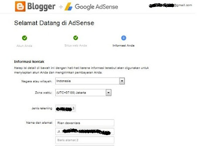 daftar adsense dengan blogspot