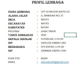 lengkapi pengisian profil lembaga