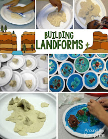 Building landforms with Crayola Air Dry Clay (salt dough works great too!)