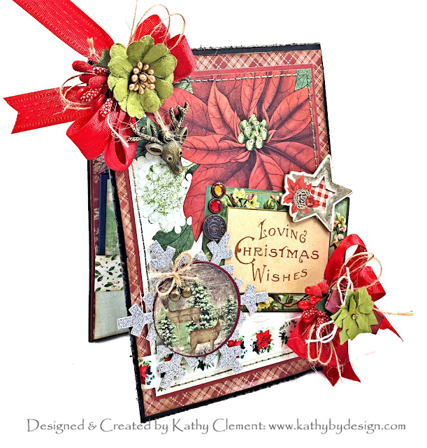 Simple Stories Simple Vintage Rustic Christmas Card with Really Reasonable Ribbon by Kathy Clement