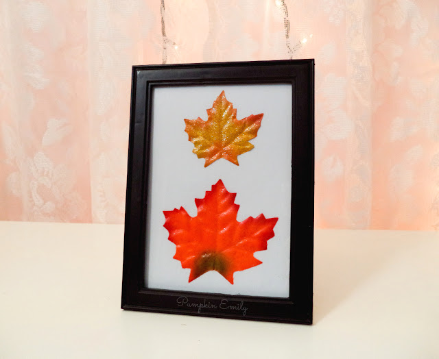 DIY Fall Leaf Frame Art