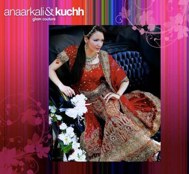 Gold and Red Bridal Lengha Choli red wedding lengha 