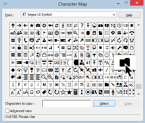 Unicode symbols