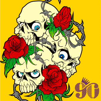 Descarga vector de Calaveras y Rosas Tatto