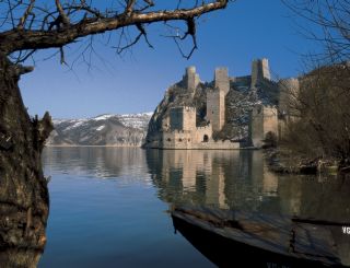 The great fortress of Golubac over the Danube river in Serbia