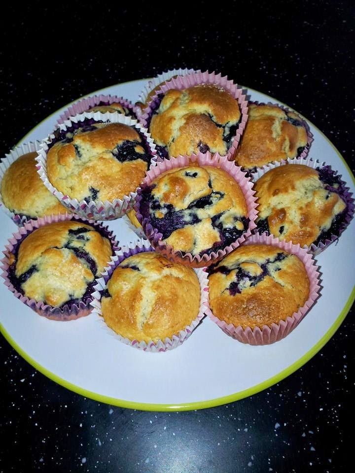 Weekend Bake ......  Blueberry Muffins