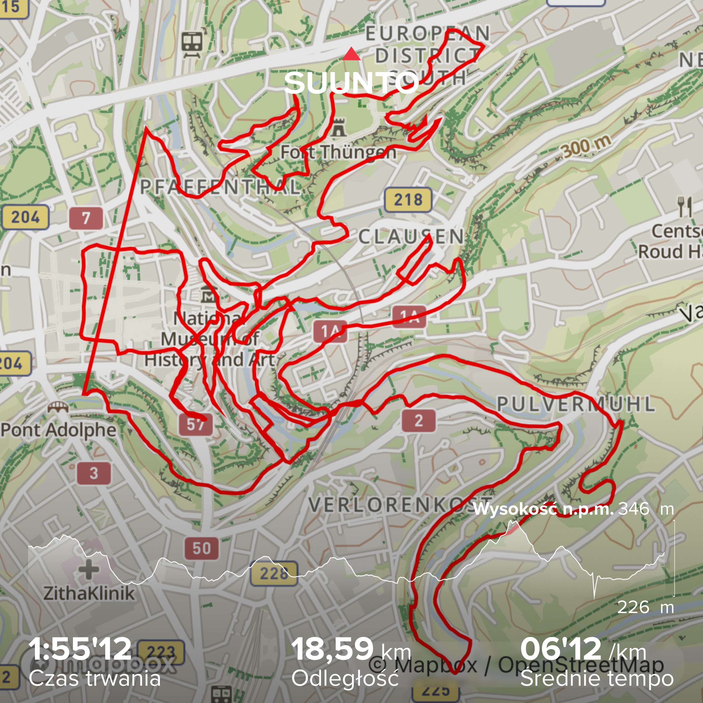 Trasa biegu Dkv Ultra Trail Luksemburg