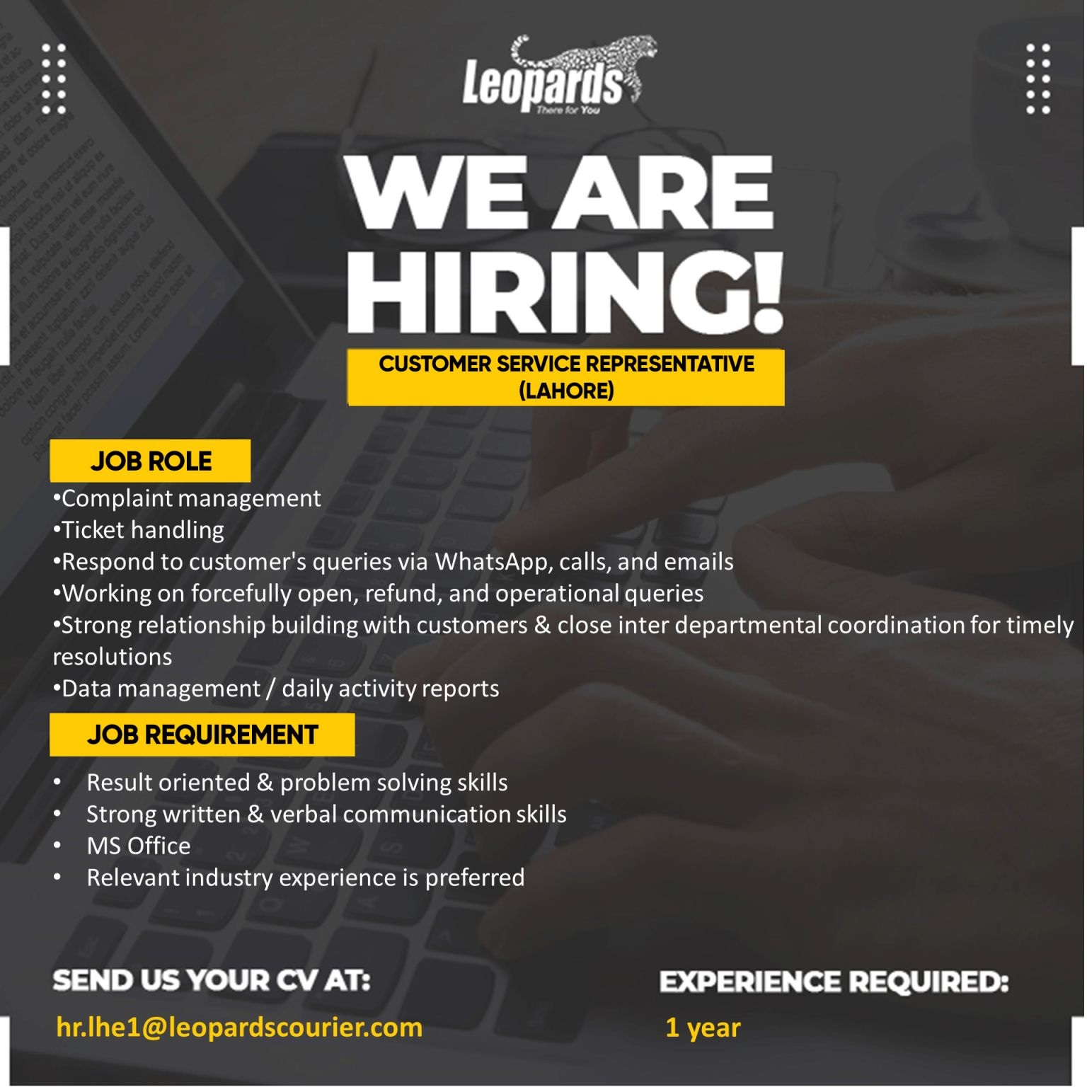 Leopards Courier Services Jobs February 2023