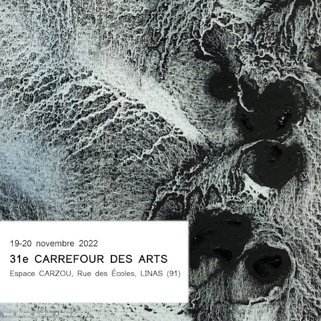 31e carrefour des arts, Linas, exposition, peinture, aquarelle, peinture abstraite, peinture contemporaine, granulations, blanc et noir, noir etblanc, textured painting, aquarelle moderne, art, artistes, art visuel, essonne, art visuel