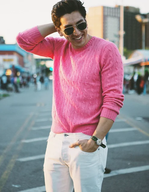 Look masculino rosa