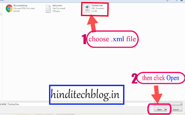 how to upload xml file