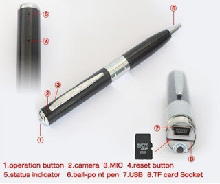 Spy Cam Pen Camera Silver HD 2MP