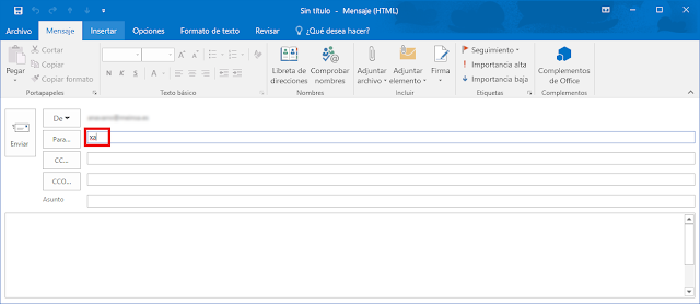 Microsoft Outlook 2016 generará automáticamente una nueva caché de alias vacía.