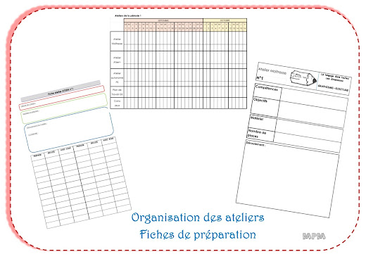 Organisation des ateliers en maternelle