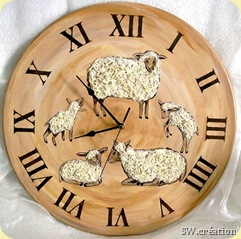 horloge mouton a la ferme