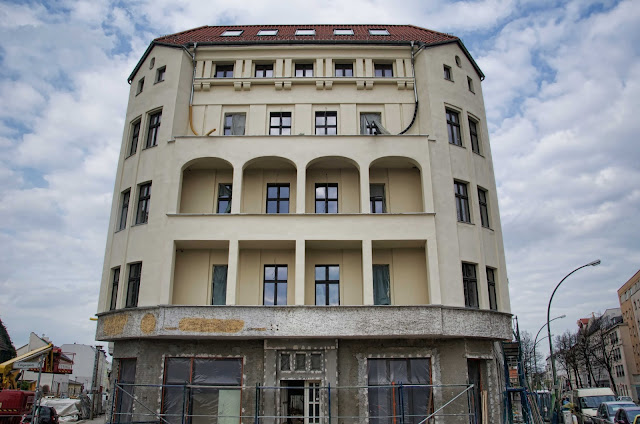 Baustelle Modernisierung, Caligariplatz, Gustav-Adolf-Straße / Heinersdorfet Straße, 13086 Berlin, 07.04.2014