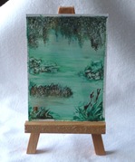 Swamp on wooden easle