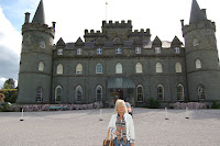 Andrea in front of Inverary castle