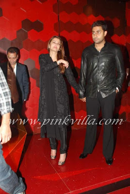 Aishwarya and Abhishek bachchan attended at shabana azmi's 60th birthday bash wallpaper