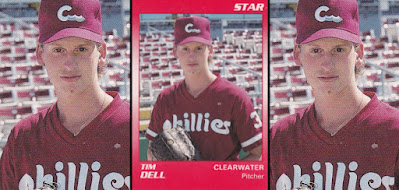 Tim Dell 1990 Clearwater Phillies card