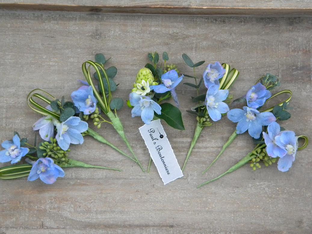 Wedding flowers with delphiniums